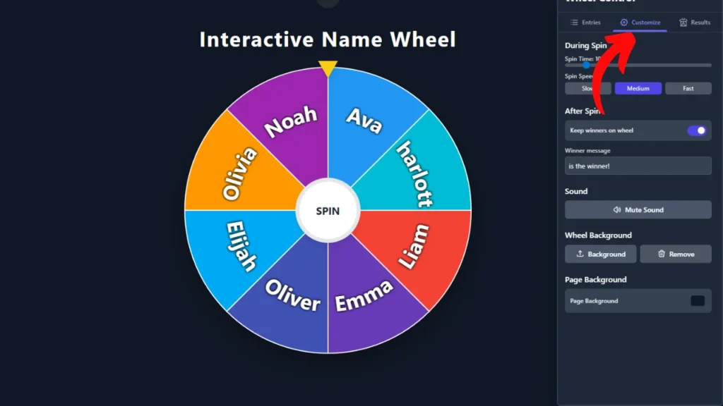 Customizable Spinning Time