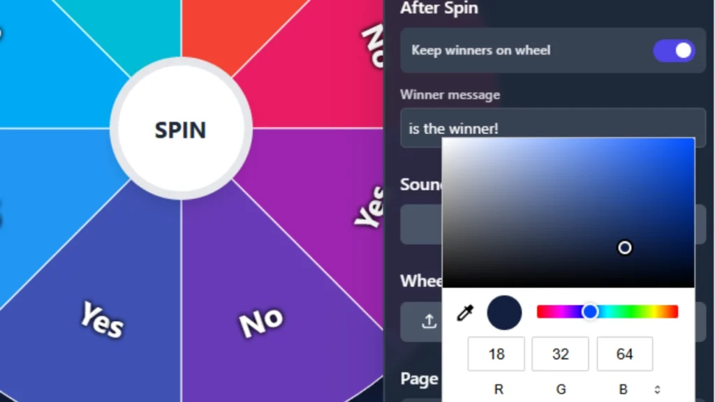 Wheel Background Customization